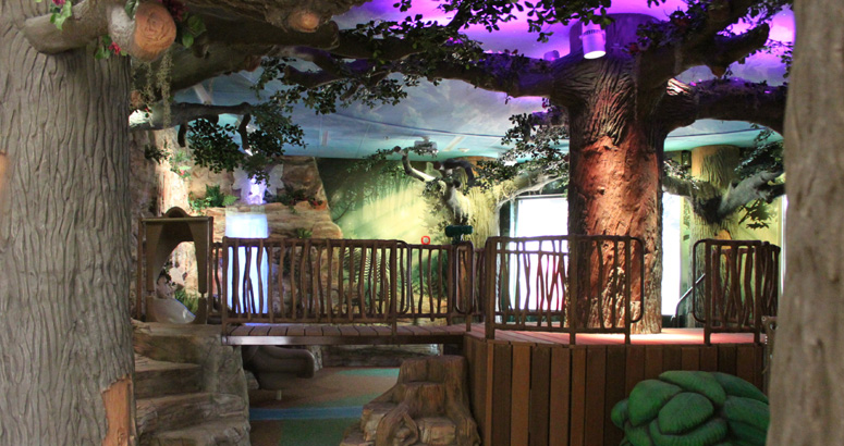 Bridge at the Enchanted Forest in El Paso Childrens Hospital Indoors - slideshow version