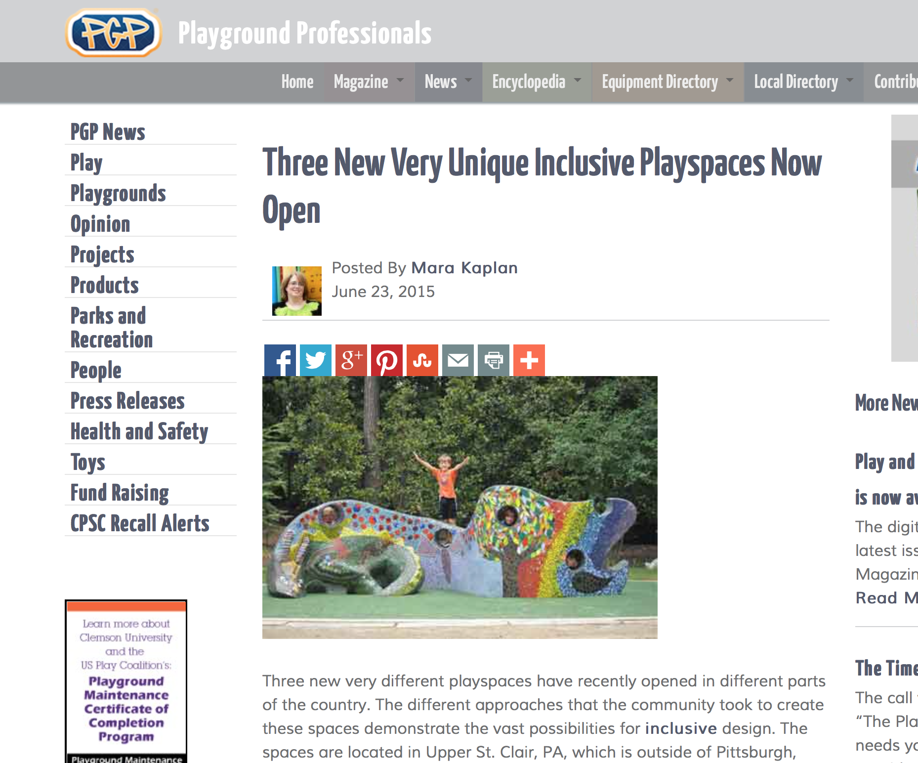 Inclusive Play article Playground Professionals