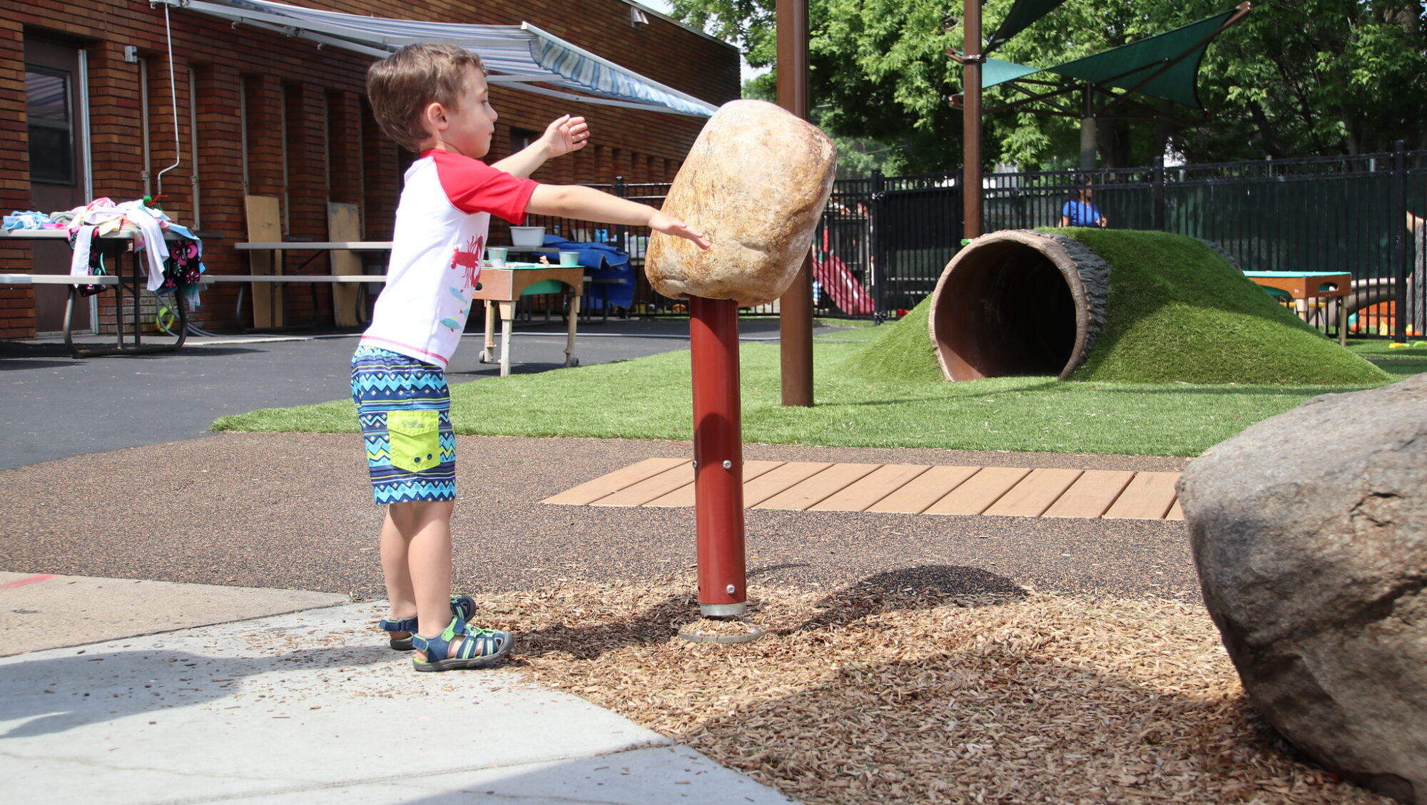 Playground spinning rock