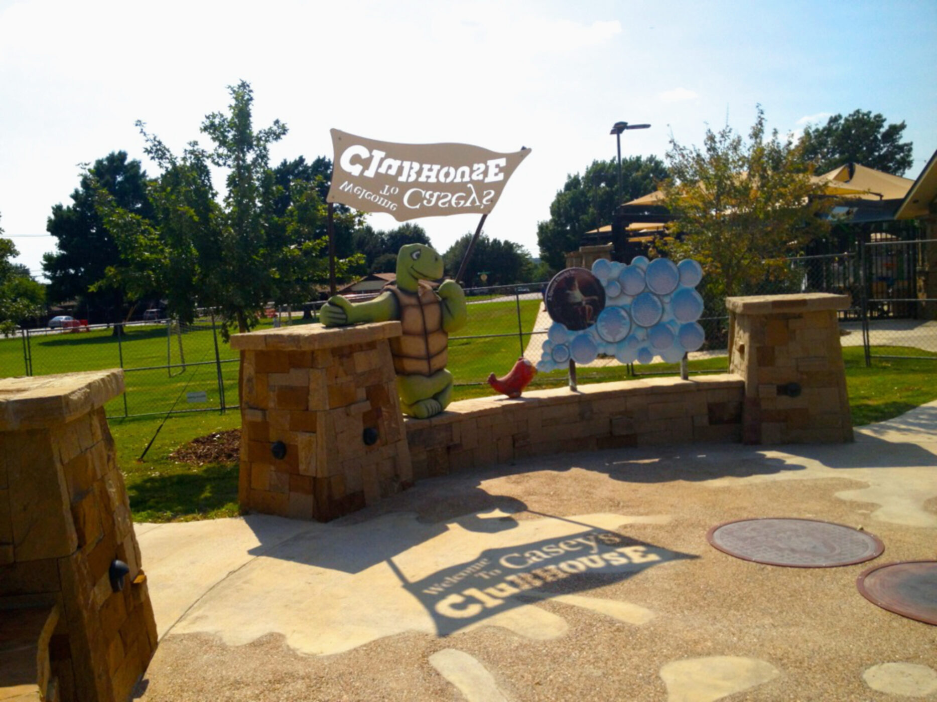 Playground entrance signage